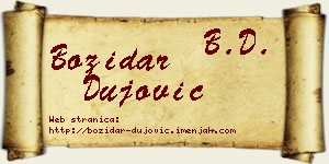 Božidar Dujović vizit kartica
